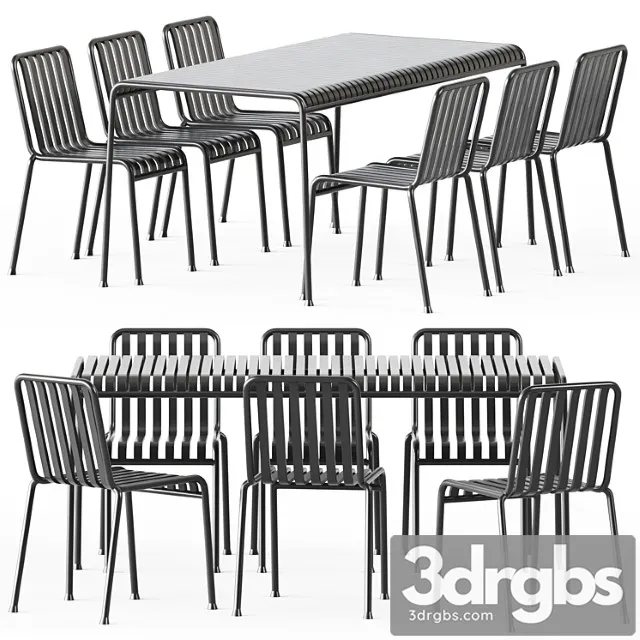 Palissade Table And Palissade Chair By Hay Ulichnaia Mebel 3D Model Download