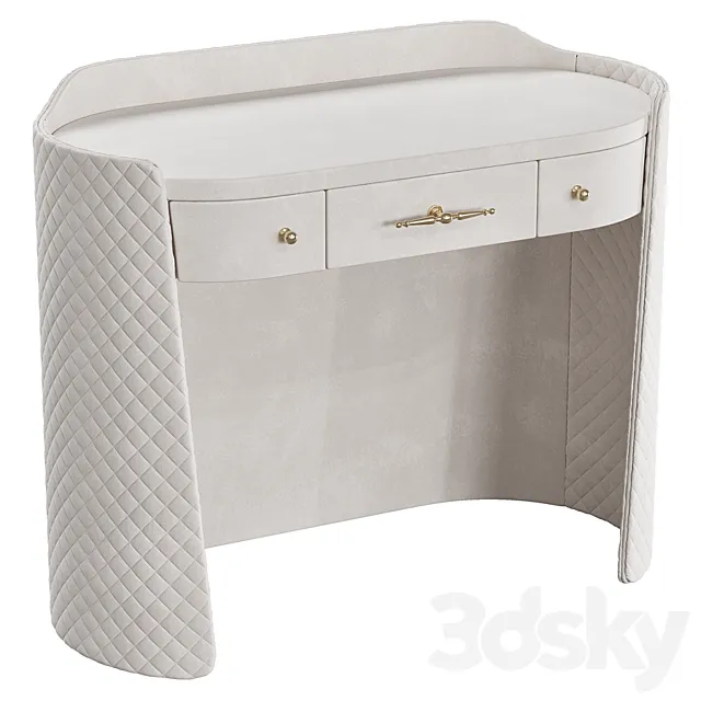 Palladium dressing table with drawers 3DModel