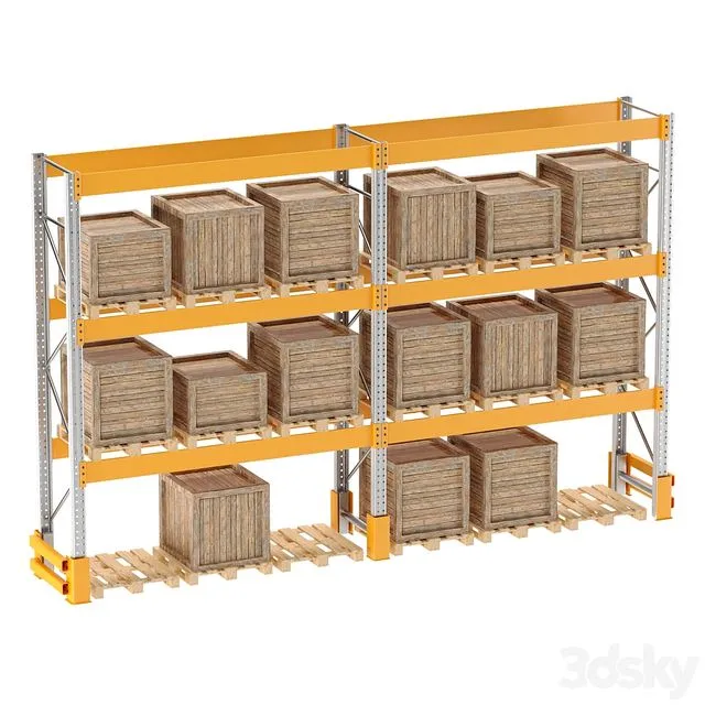 PALLET STORAGE RACK 3D Model