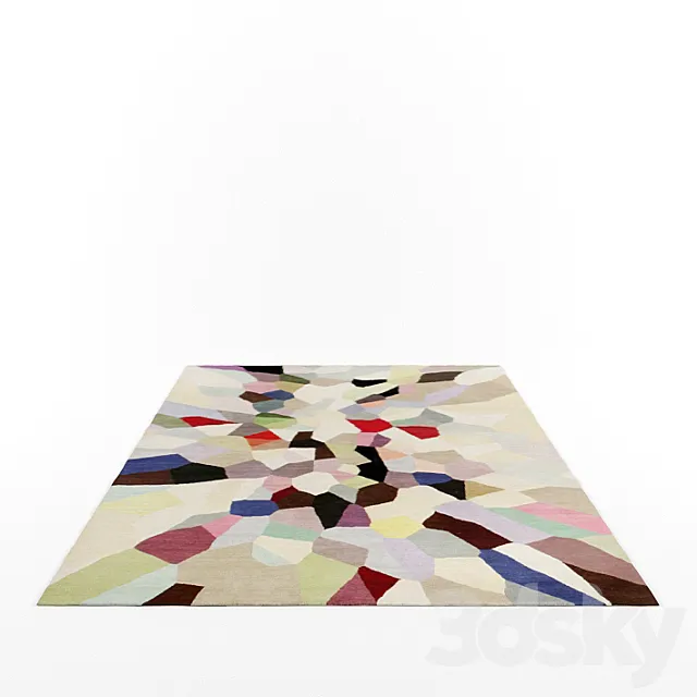 Pallette rug by Fiona Curran 3DModel Pallette rug by Fiona Curran 3DModel