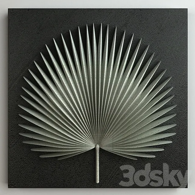 Palm Leaf Ornament 003 3D Model Palm Leaf Ornament 003 3D Model