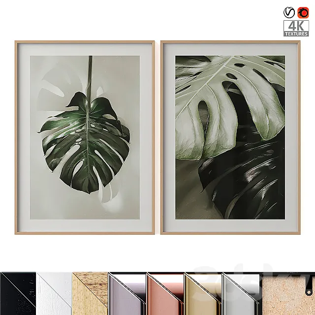 Palm leaf posters 3DModel