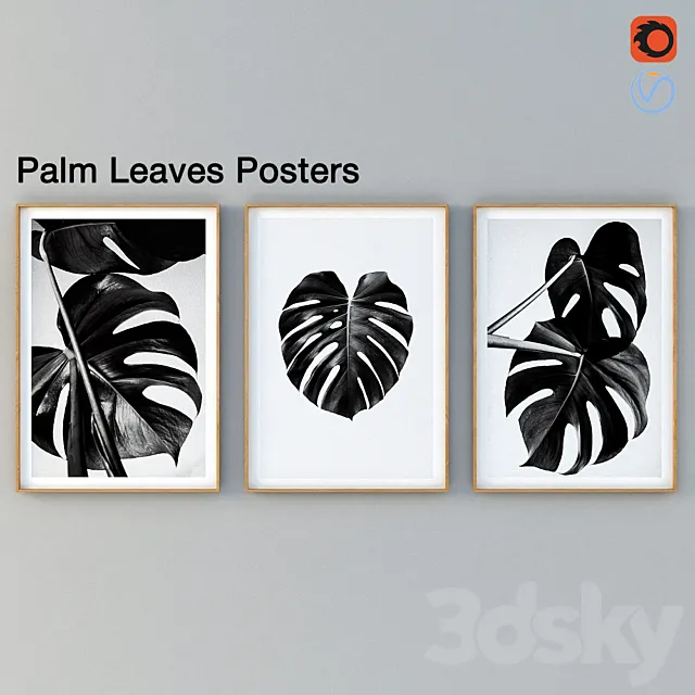 Palm Leaves Posters 3D Model Palm Leaves Posters 3D Model
