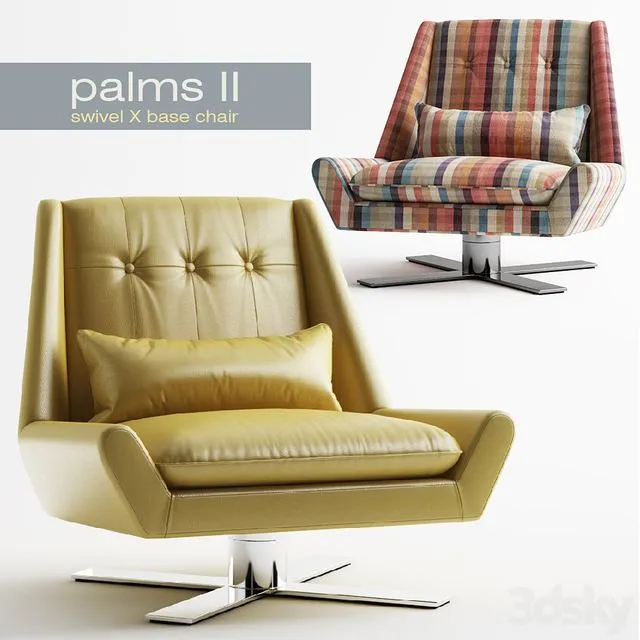 Palms II – Swivel X Base Chair 3D Model