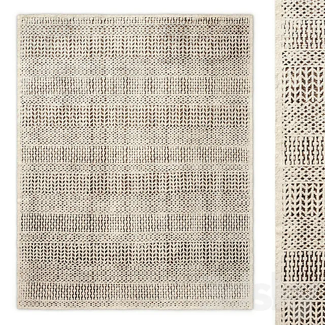 Palomar Hand-Knotted Wool Rug RH 3D Model