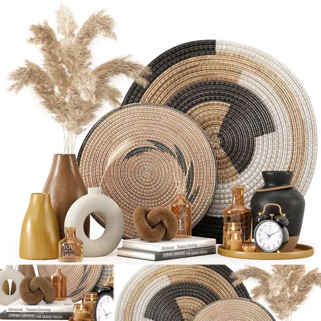 Pampas Decorative Set 04 Dried Flower 3D Model