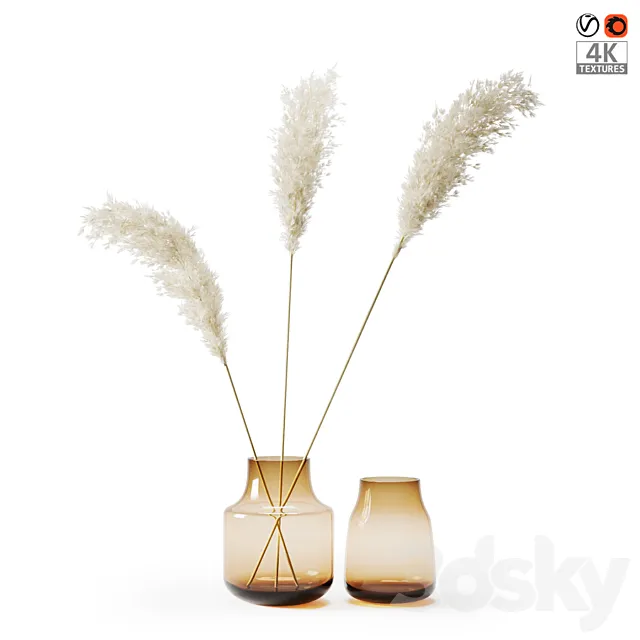 Pampas grass bouquet 3DModel Pampas grass bouquet 3DModel