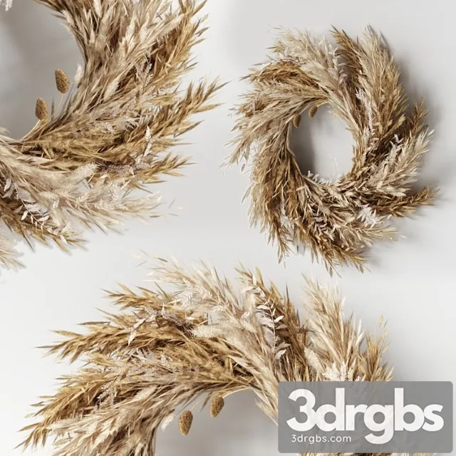 Pampas Wall Decor 02 3D Model Download