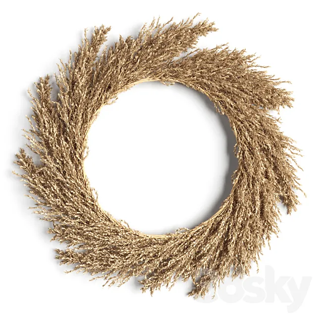 Pampas wreath 3DModel Pampas wreath 3DModel