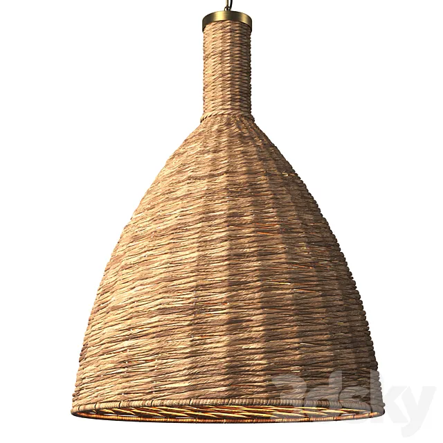PANAMA HANDWOVEN PENDANT Restoration Hardware 3D Model PANAMA HANDWOVEN PENDANT Restoration Hardware 3D Model