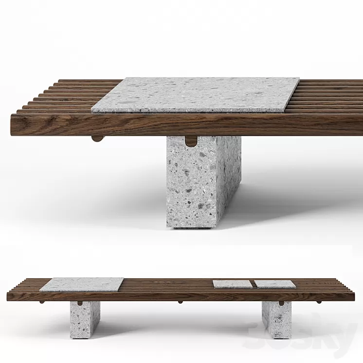 Panarea Coffee Table by Exteta 3D Model Panarea Coffee Table by Exteta 3D Model