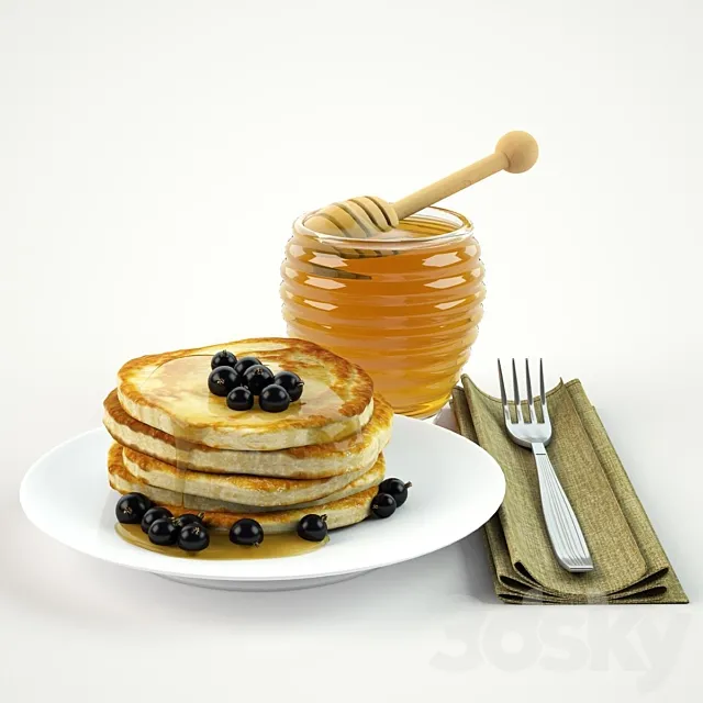 Pancakes 3D Model Pancakes 3D Model