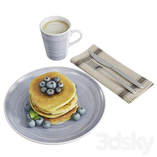 Pancakes breakfast 3DModel