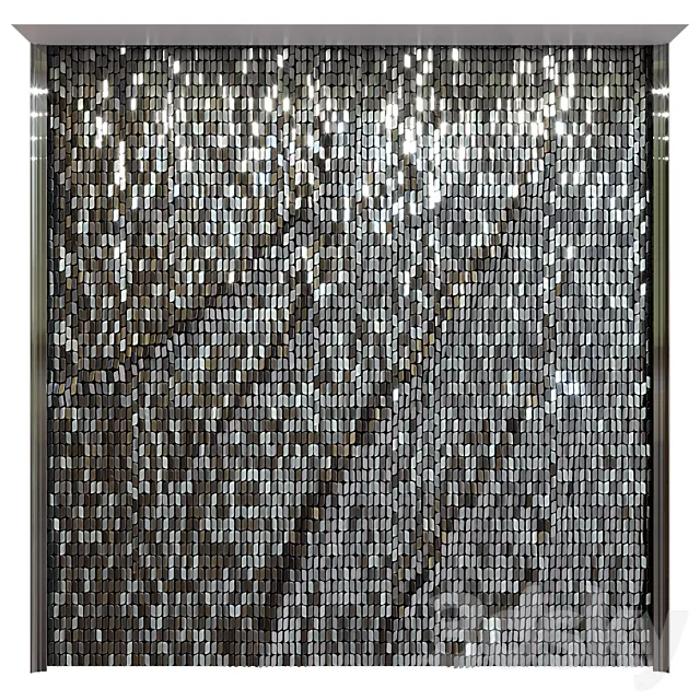 Panel behind the headboard “Hauberk” 3D Model