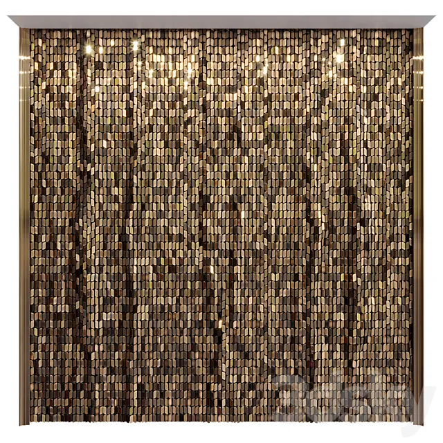 Panel behind the headboard “Hauberk” 3D Model