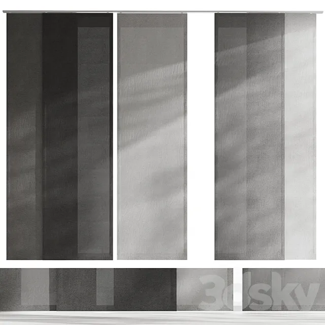 Panel curtains 3D Model