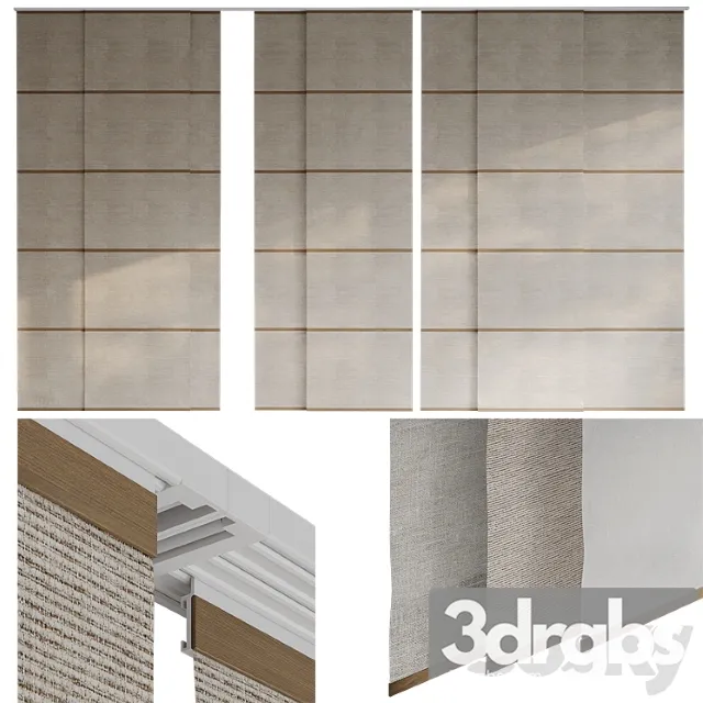 Panel curtains, japanese curtains 2 Panel curtains, japanese curtains 2