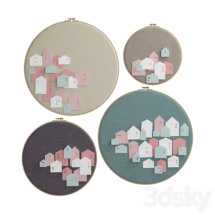 Panel from the frame for a child 01 3D Model