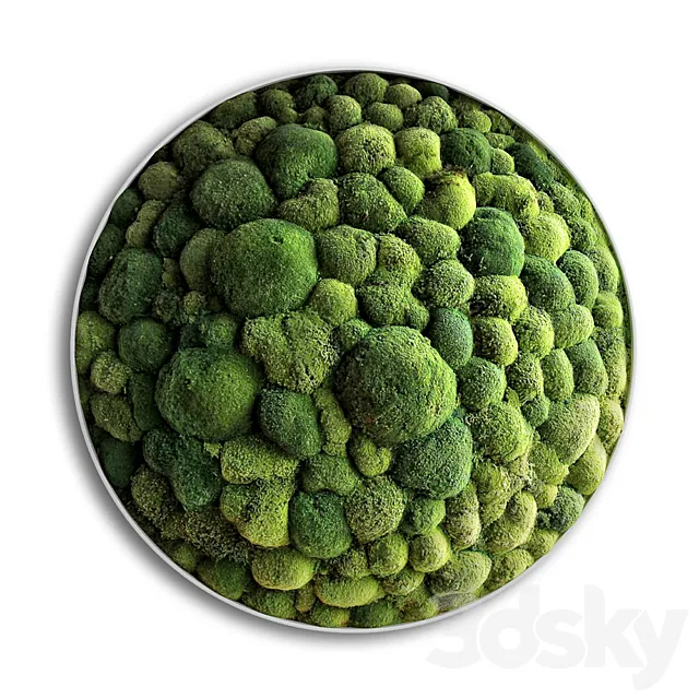 panel moss boulder 3D Model panel moss boulder 3D Model