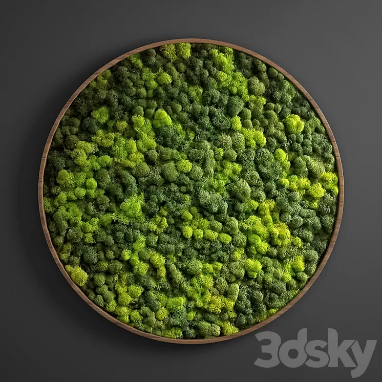 panel moss circle 3D Model panel moss circle 3D Model
