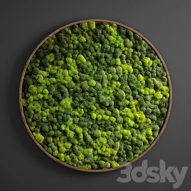 panel moss circle 3DModel panel moss circle 3DModel