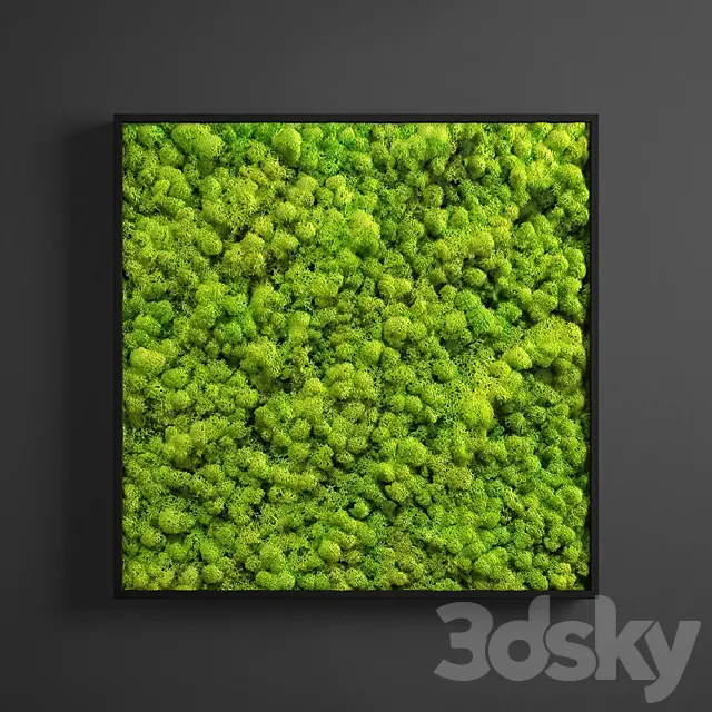 panel moss square 3D Model panel moss square 3D Model