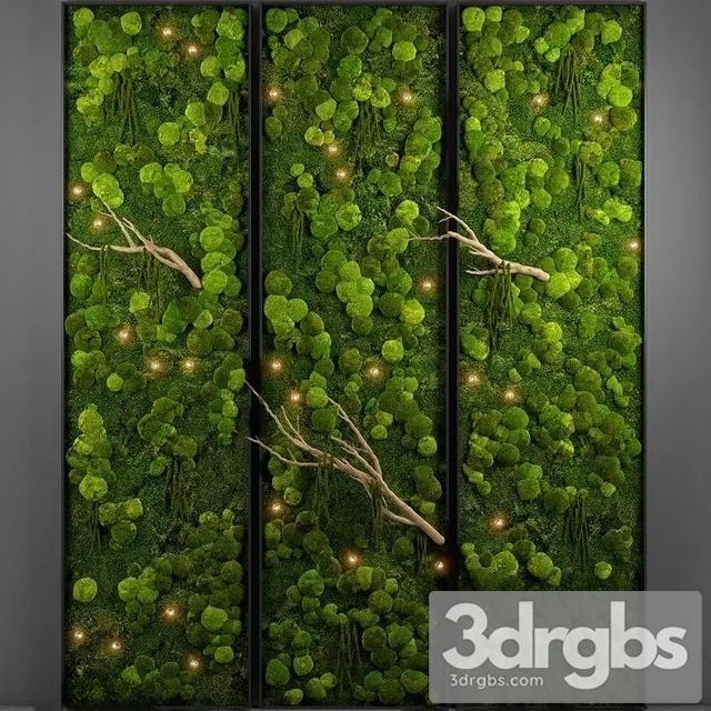 Panel Moss Wall 3D Model Download