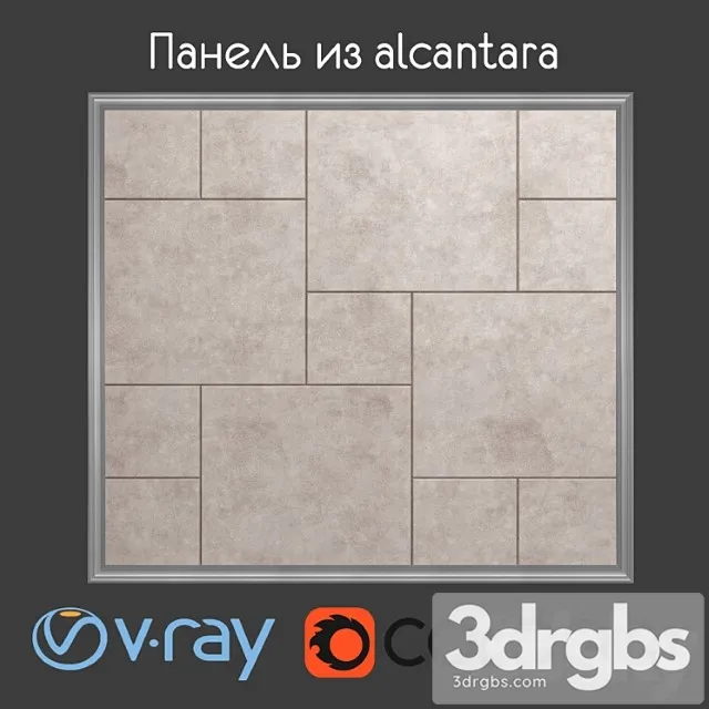 Panel of alcantara 3D Model Download