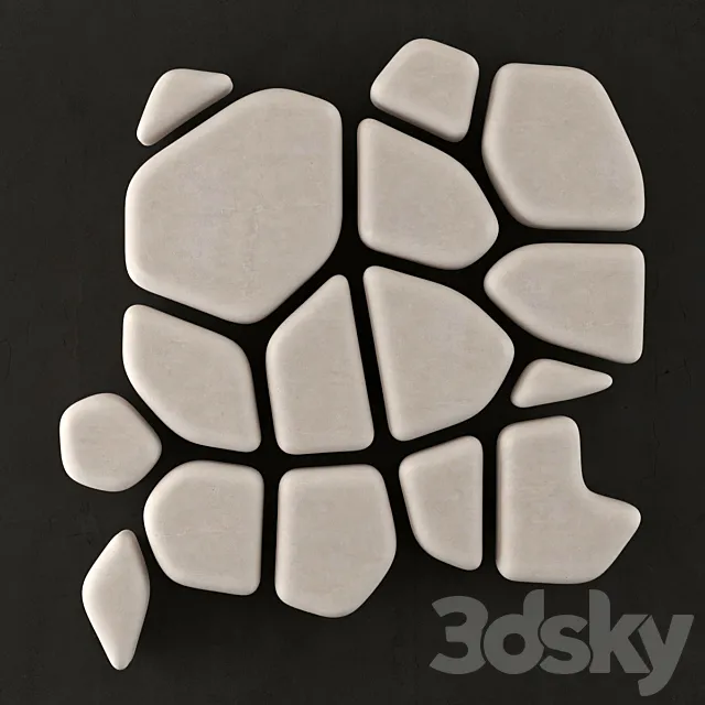Panel of pebbles 3D Model Panel of pebbles 3D Model