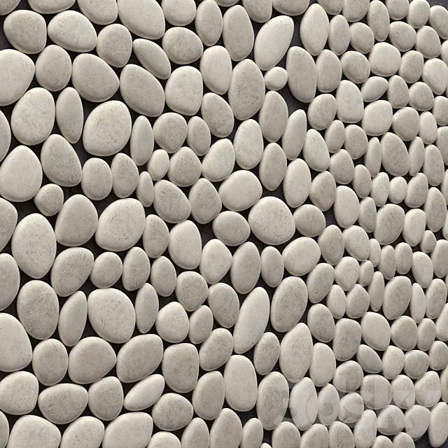 Panel of pebbles 3DModel Panel of pebbles 3DModel