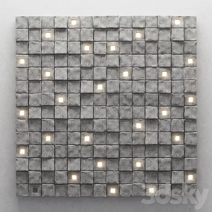 Panel stone cube 3D Model