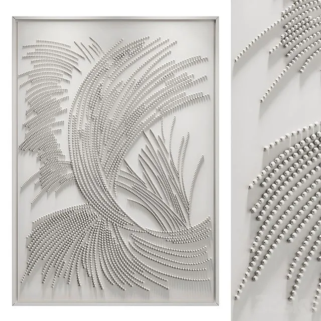 Panel WHITE FLAME 3D Model