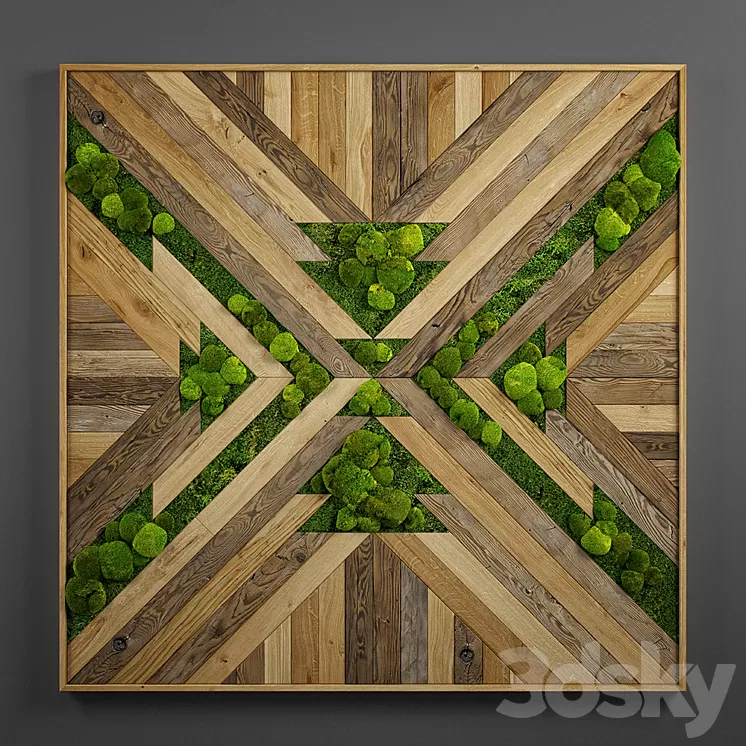 panel wood art 08 3D Model