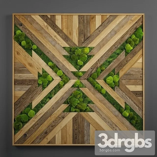Panel Wood Art 8 3D Model Download