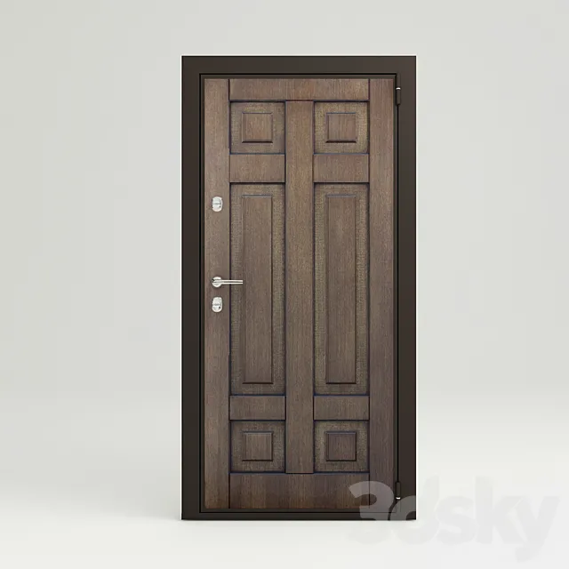 Paneled door entrance 3DModel