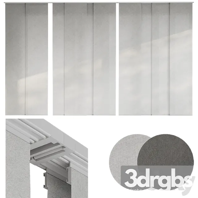 Panelnye Iaponskie Shtory 3D Model Download