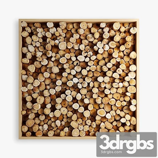 Panels of cut a tree 02 3D Model Download