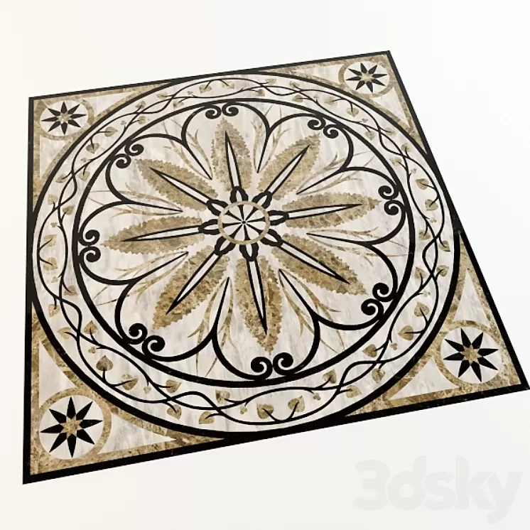 panels of marble 3D Model