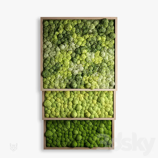 panels of moss 3D Model panels of moss 3D Model