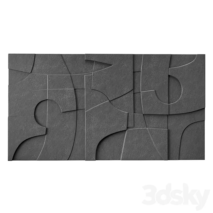 Panels on the wall 3D Model Panels on the wall 3D Model