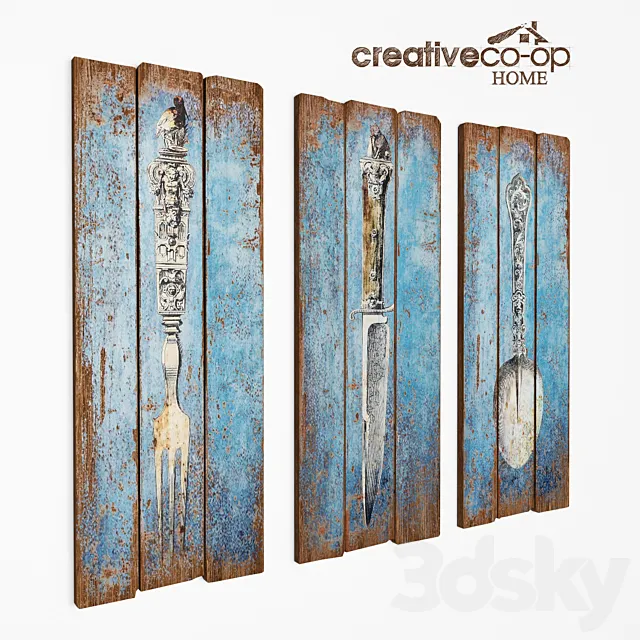 Panels wall “cutlery” 3DModel Panels wall “cutlery” 3DModel