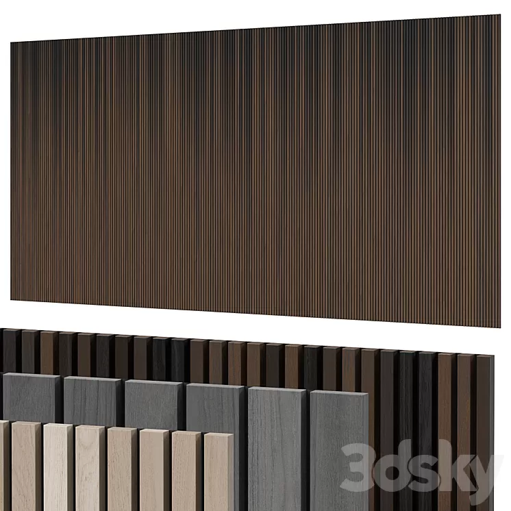 Panels with slats 3D Model Free Download
