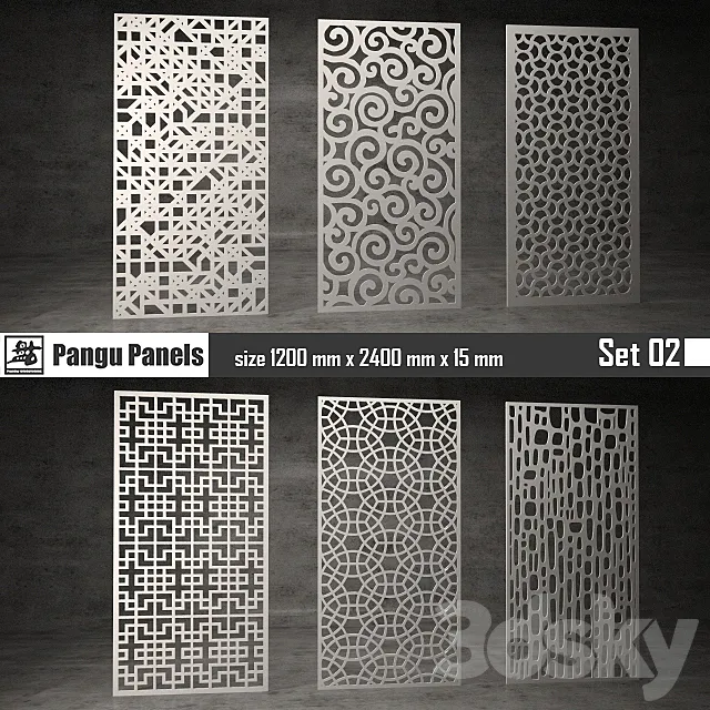 Pangu Panels Set 02 3D Model Pangu Panels Set 02 3D Model