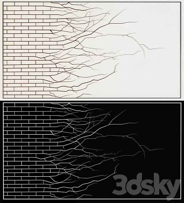 Pano decorative wall 3D Model Pano decorative wall 3D Model