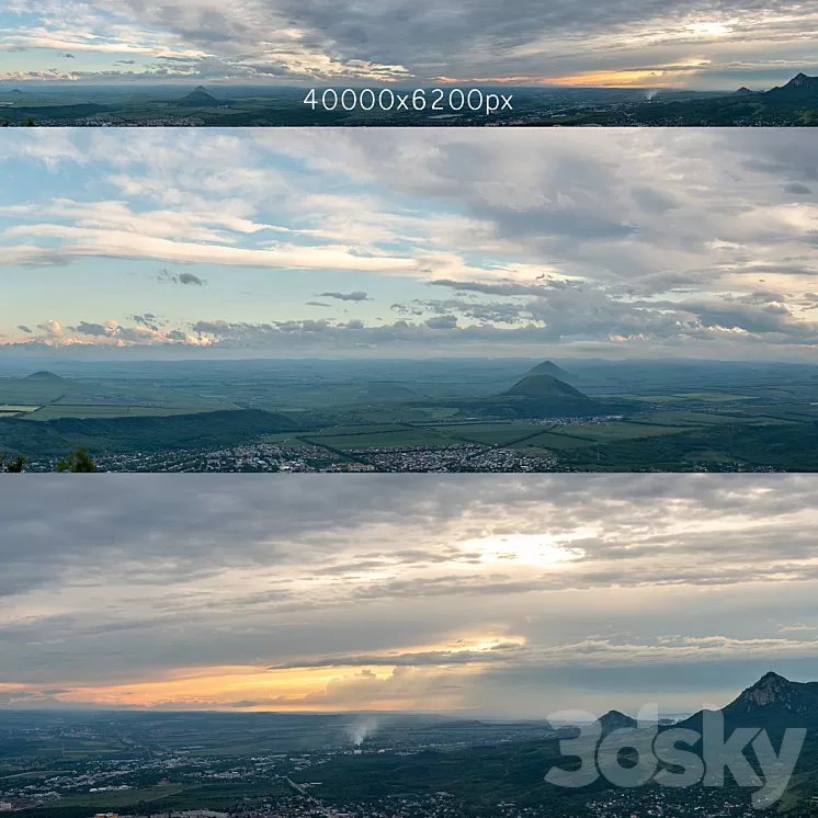 Panorama from Mount Mashuk. 40k 3D Model Panorama from Mount Mashuk. 40k 3D Model