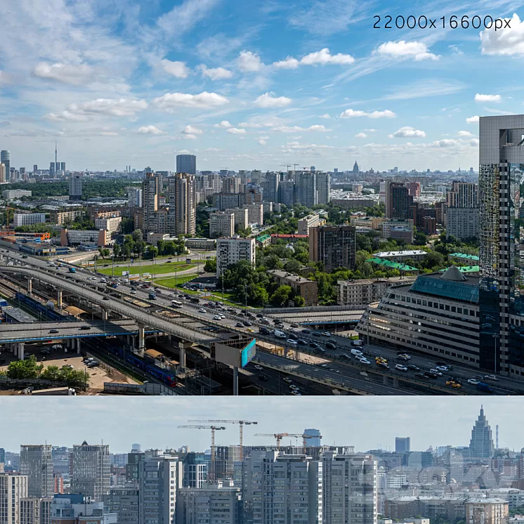 Panorama of Moscow from the flour-grinding passage v2 3D Model Free Download