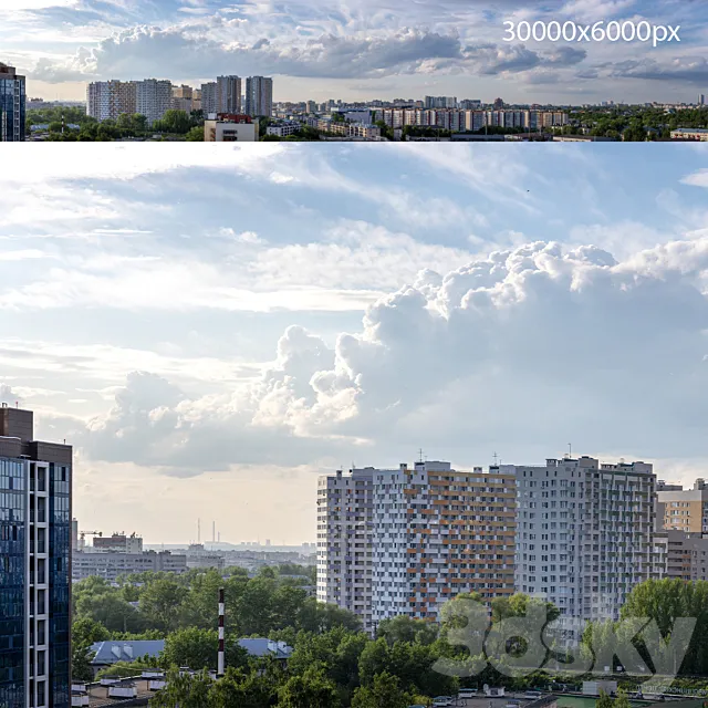 Panorama of the skyscrapers of Kazan 3D Model