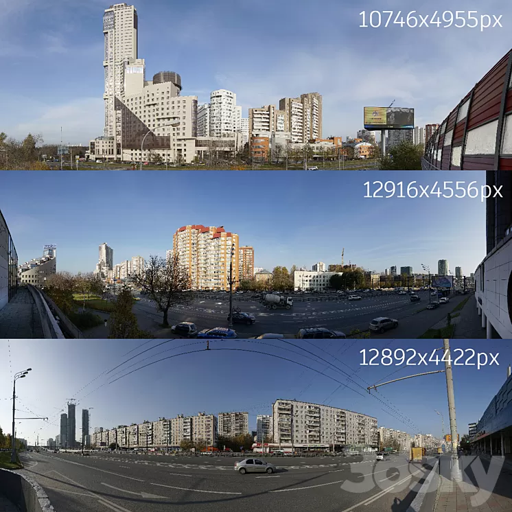 Panoramas of Moscow streets collection number 2 3D Model Panoramas of Moscow streets collection number 2 3D Model