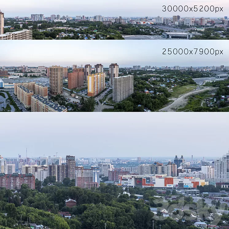 Panoramas of Novosibirsk. 2 pcs 3D Model Free Download