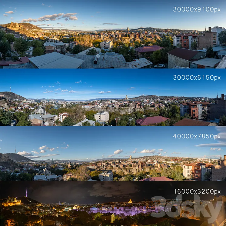 Panoramas of the center of Tbilisi. Morning afternoon Evening Night 3D Model Free Download Panoramas of the center of Tbilisi. Morning afternoon Evening Night 3D Model Free Download